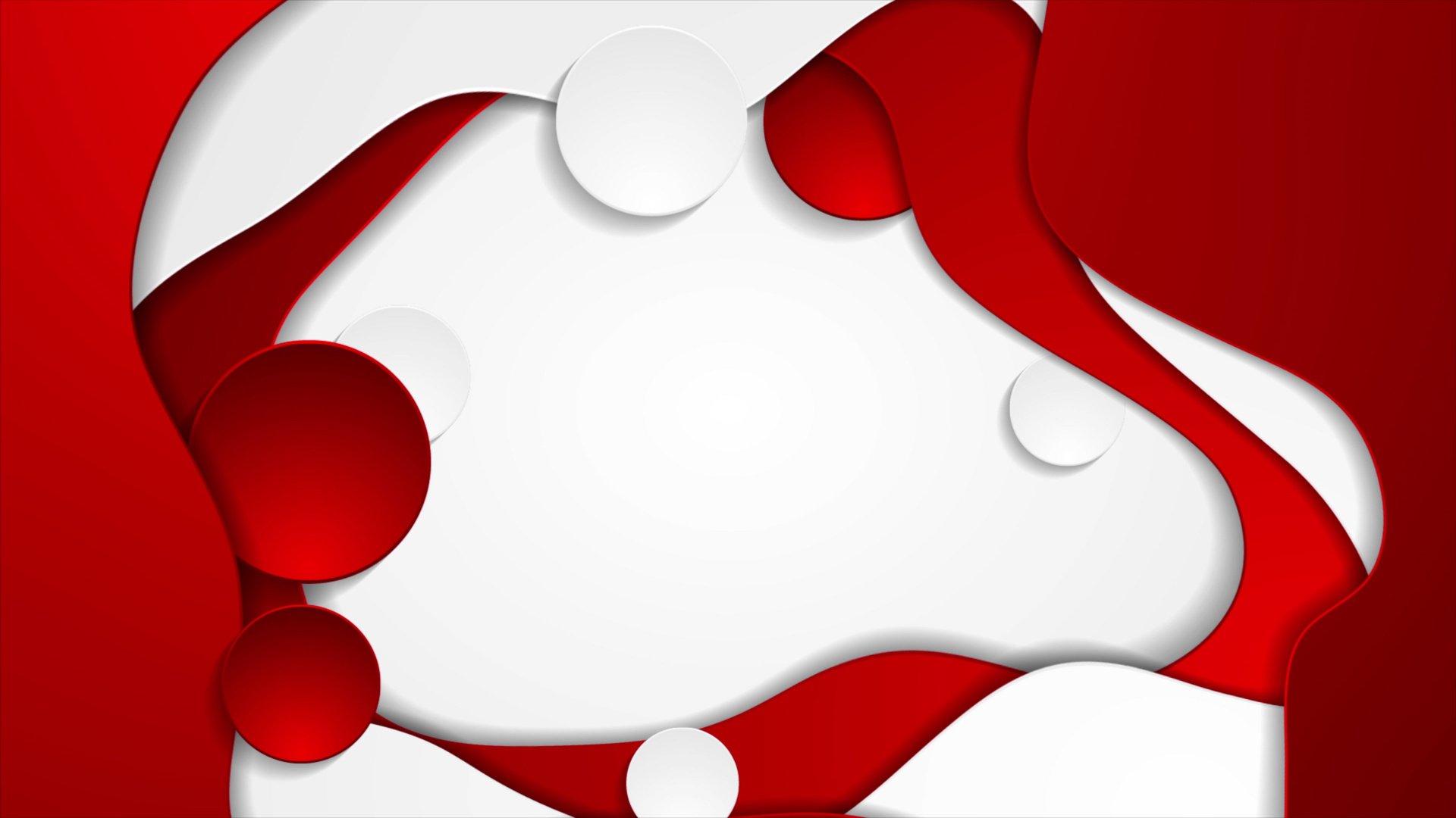 Red and White Abstract Wavy Corporate Background